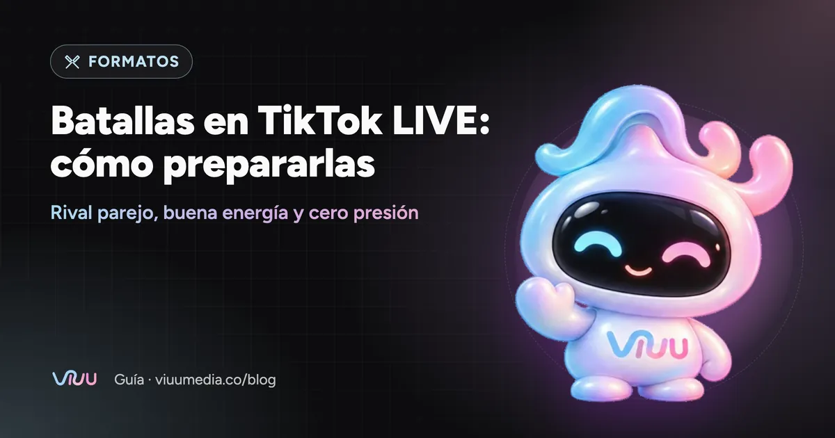 Ficha visual: cómo preparar una batalla en TikTok LIVE