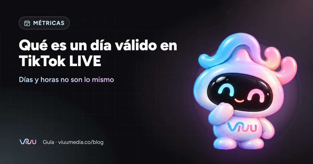 Ficha visual: cómo cuenta TikTok un día válido de LIVE