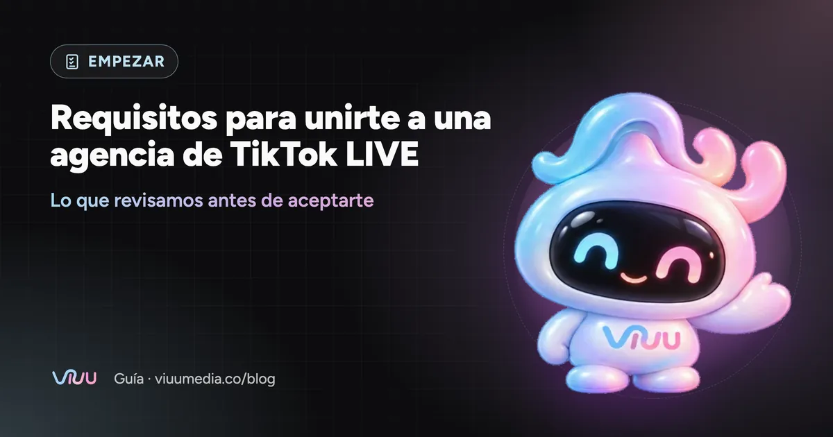 Ficha visual con los requisitos para entrar a Viuu Media